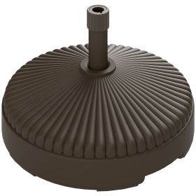 Outsunny Round Patio Umbrella Base Holder, Heavy Duty Outdoor Umbrella Stand Base, Filled Up to 62lbs with Stand or 51lbs with Water for Garden